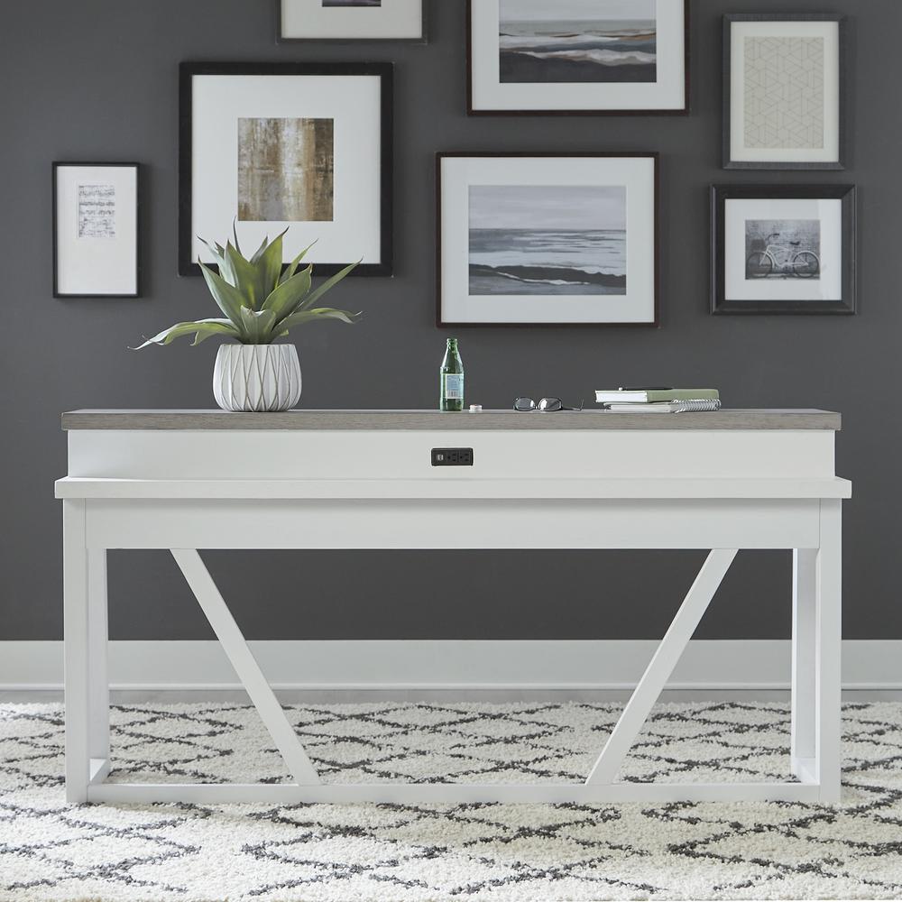 Console Bar Table Contemporary White. Picture 1