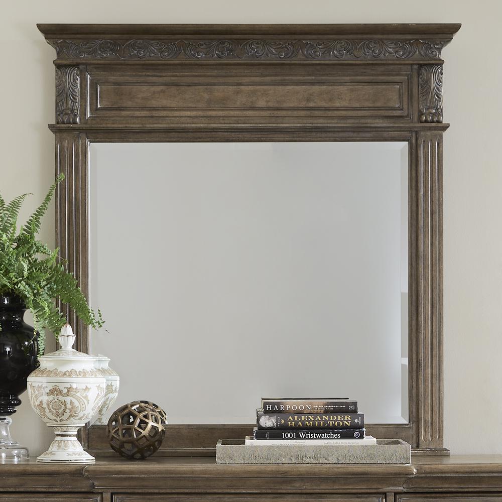 Landscape Mirror Traditional Brown. Picture 1