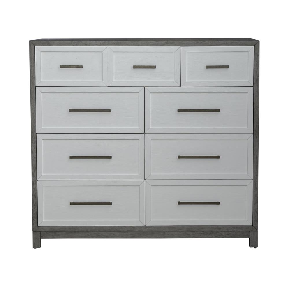 Palmetto Heights 9 Drawer Chesser in Shell White and Driftwood Finish. Picture 3