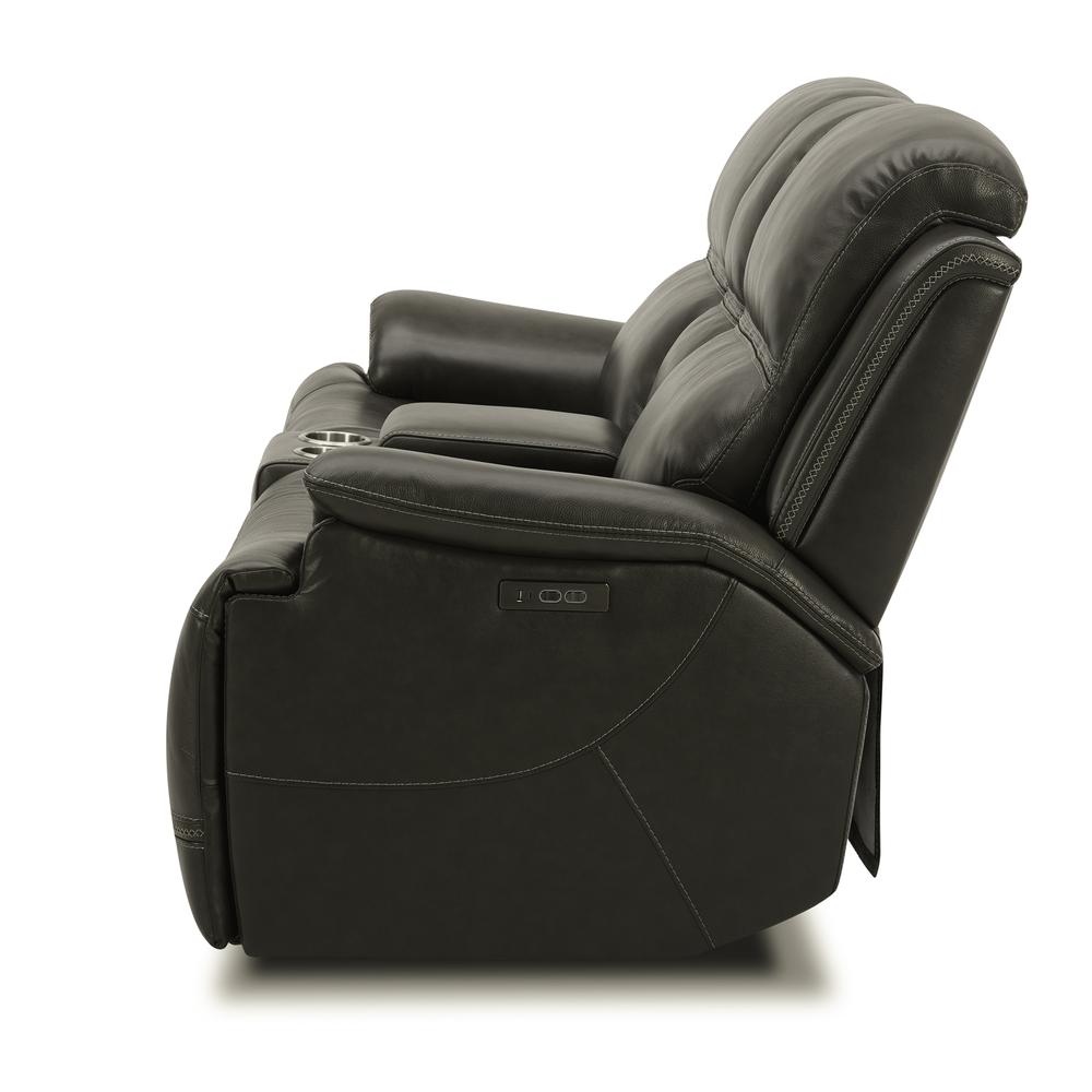 Power Dual Reclining Loveseat w/ Console, Power Headrest and Zero Gravity. Picture 4