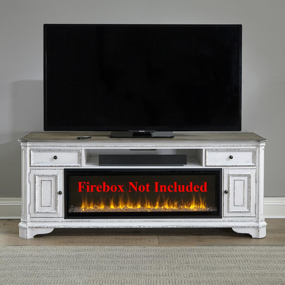 82 Inch Fireplace TV Console Transitional Multi. Picture 1