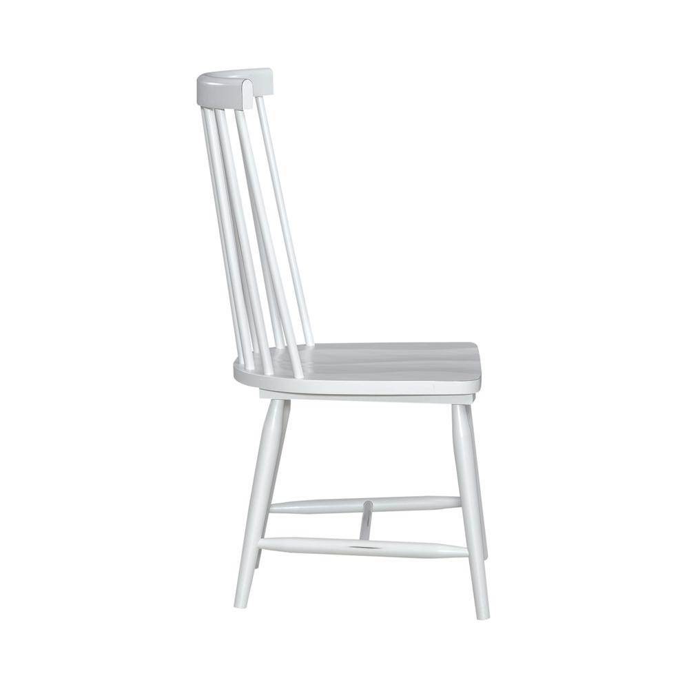 Spindle Back Side Chair - White (RTA). Picture 3