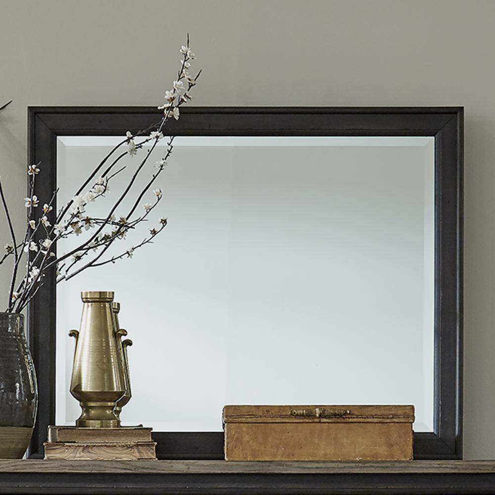 Landscape Mirror - Black Traditional Multi. Picture 1