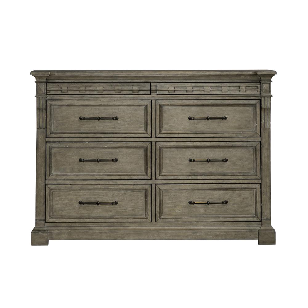 Liberty Furniture Town and Country 8 Drawer Dresser in Dusty Taupe. Picture 3