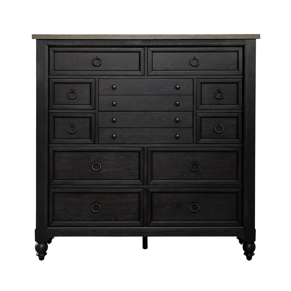 12 Drawer Chesser - Black Traditional Multi. Picture 3