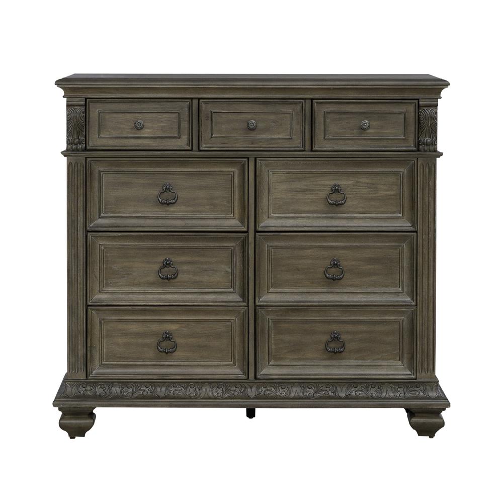 9 Drawer Chesser Traditional Brown. Picture 3