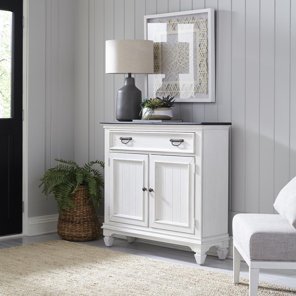 42 Inch Accent Hall Console Cottage White. Picture 1
