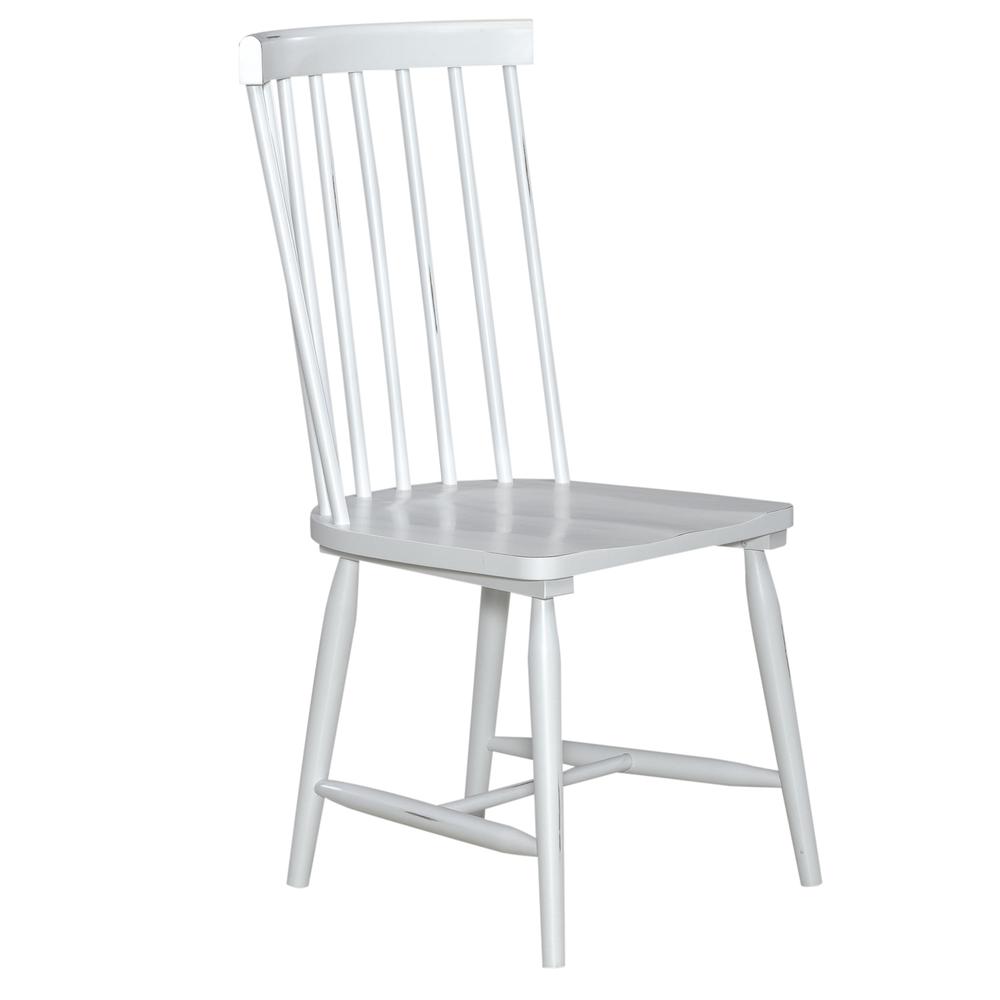 Spindle Back Side Chair - White (RTA). Picture 2