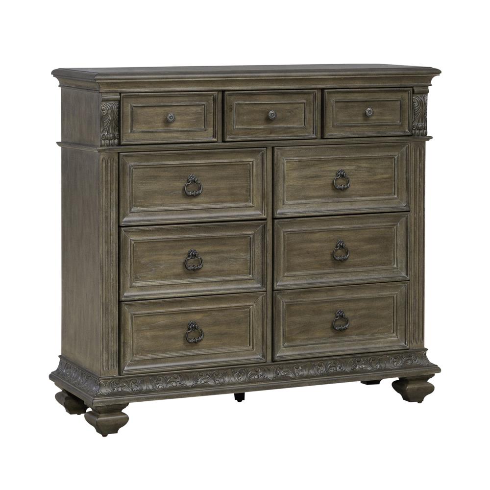 9 Drawer Chesser Traditional Brown. Picture 2