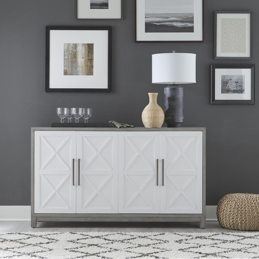 Accent Buffet Contemporary White. Picture 1