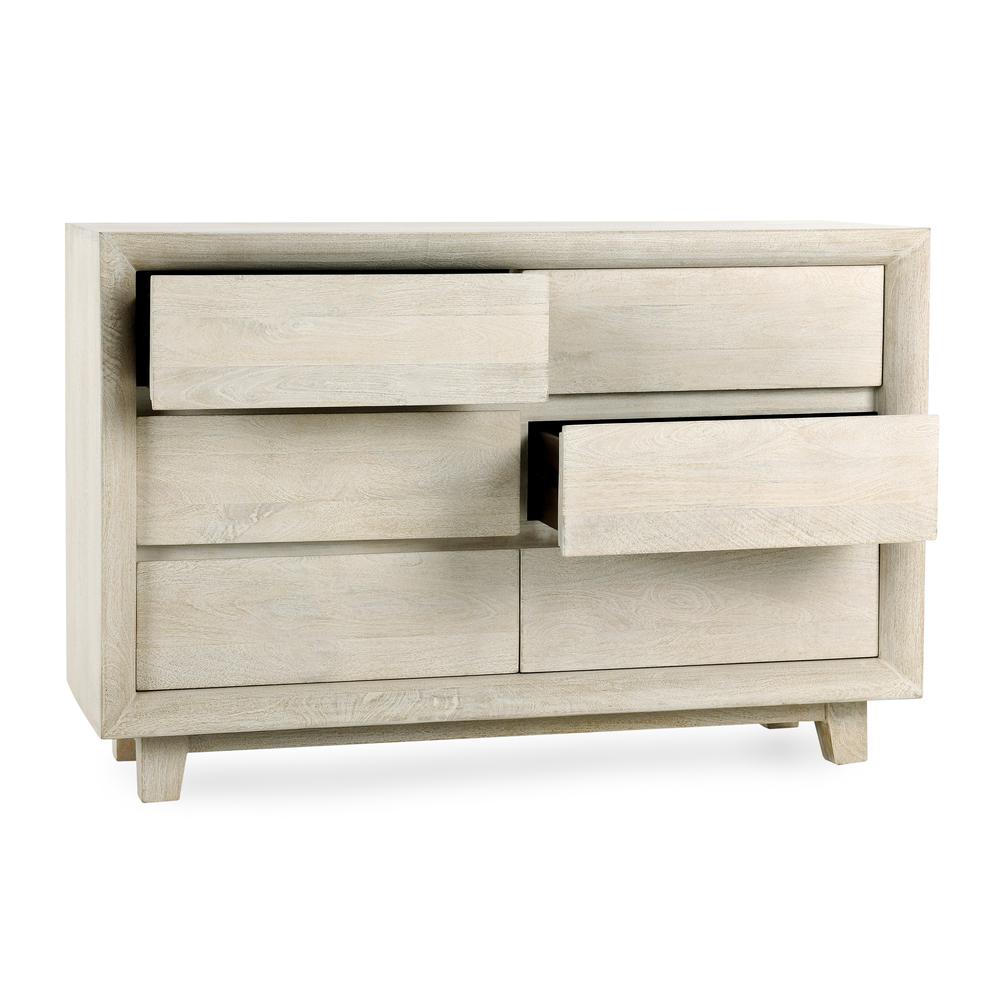 Reece Six-Drawer Mango Wood Dresser in Sand. Picture 5
