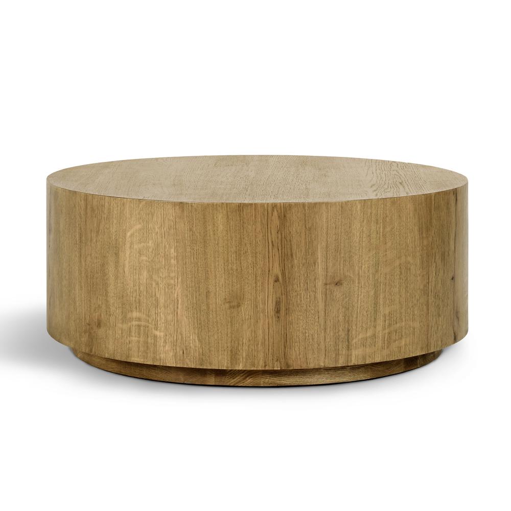 Layne 42" Round Coffee Table in Light Brown. Picture 1