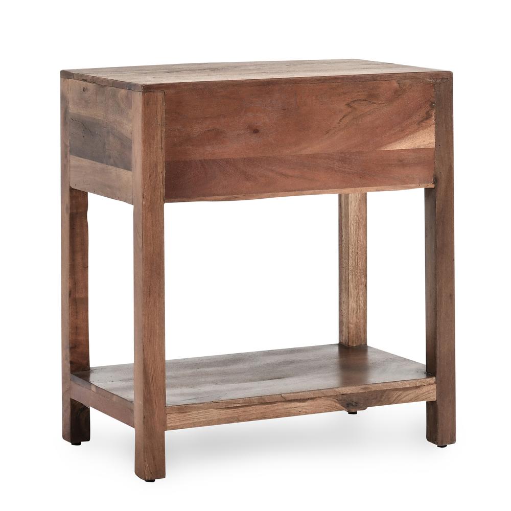 Wren One-Drawer End Table in Natural Brown. Picture 4