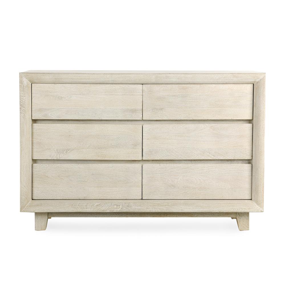 Reece Six-Drawer Mango Wood Dresser in Sand. Picture 2