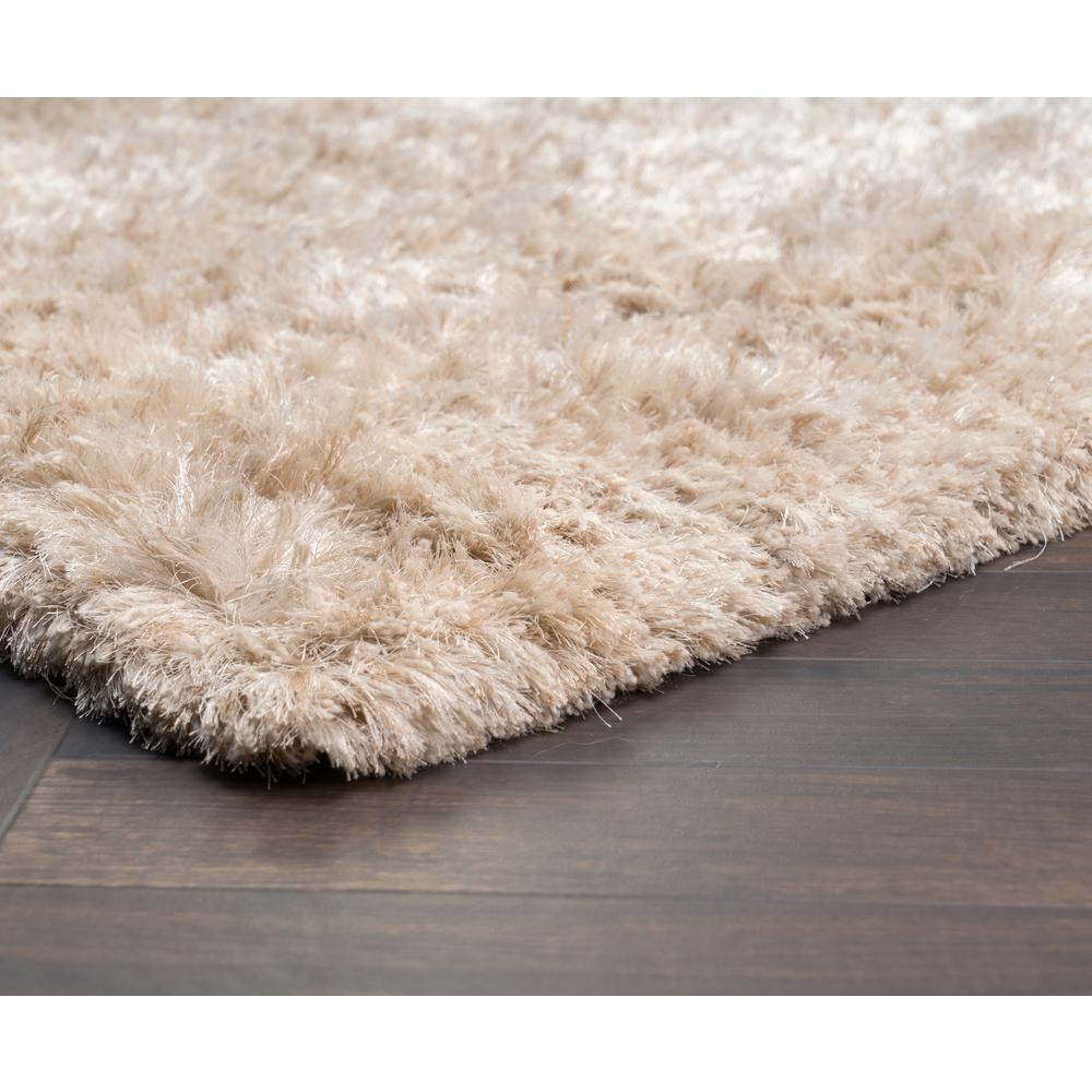 Elegante Hand-woven Shag Area Rug  Ivory 2x3. Picture 3