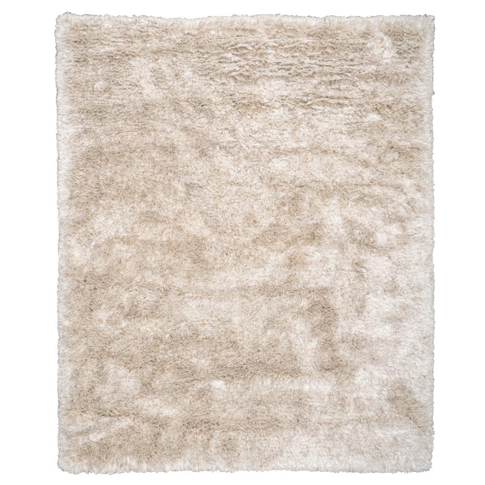 Elegante Hand-woven Shag Area Rug  Ivory 8x10. Picture 1