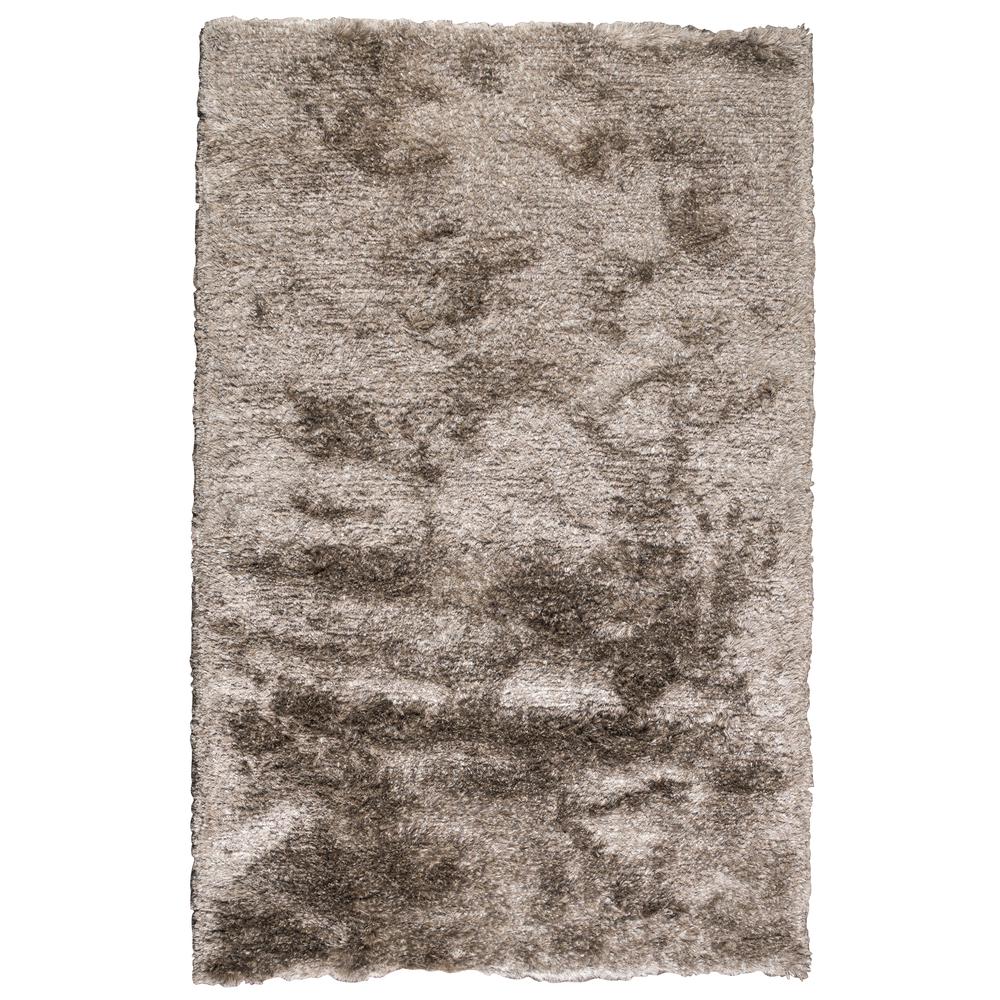 Collins Hand-woven Shag Area Rug  Taupe  5x8. Picture 1