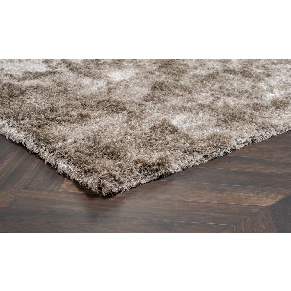 Collins Hand-woven Shag Area Rug  Taupe  5x8. Picture 2