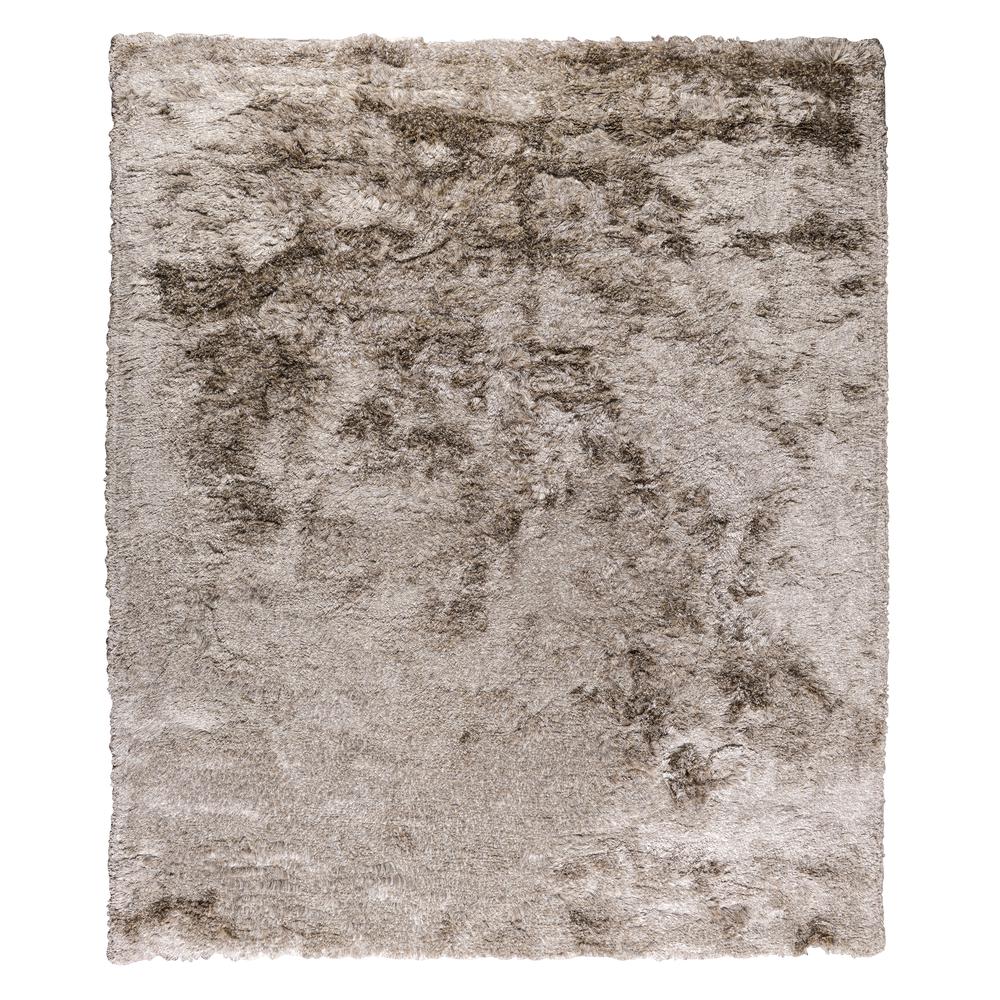 Collins Hand-woven Shag Area Rug  Taupe  9x12. Picture 1