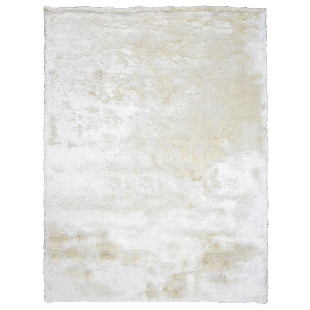 Collins Hand-woven Shag Area Rug  Ivory 8X10. Picture 1