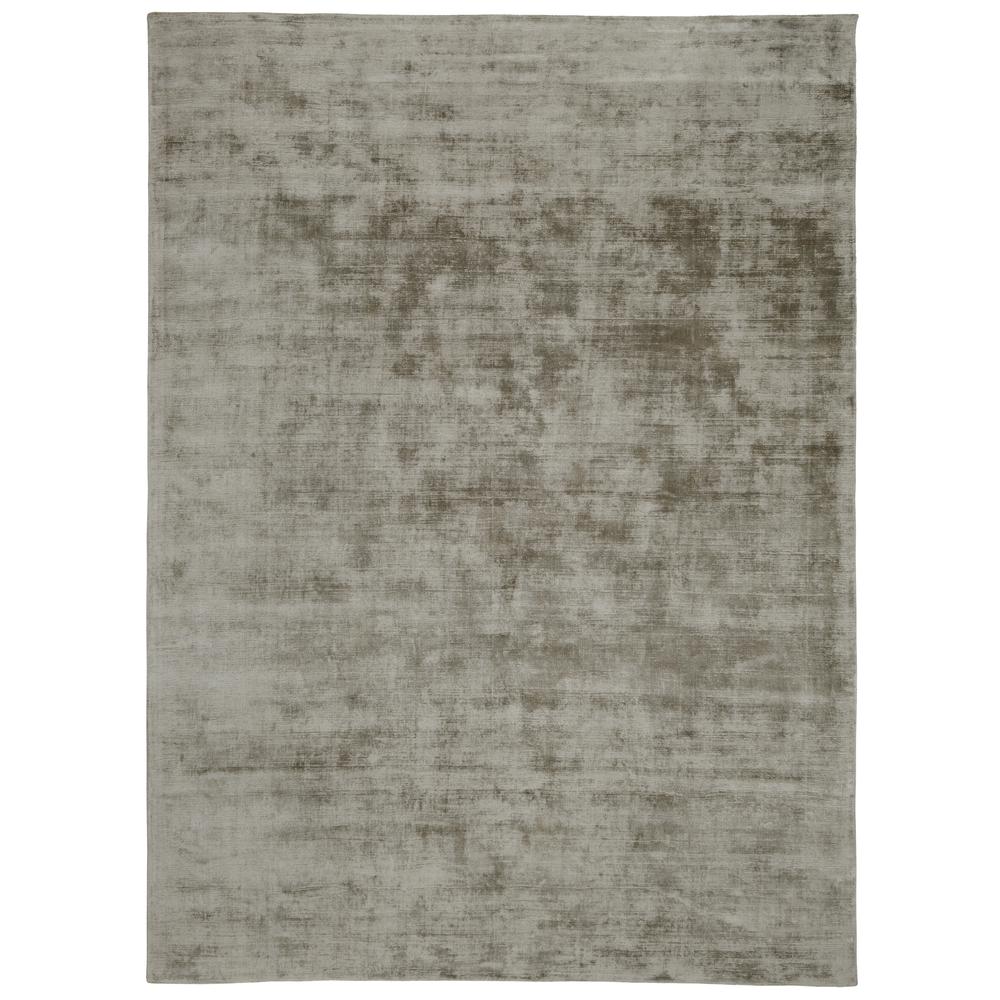 Cameron Hand-woven Distressed Viscose Area Rug  Silver 8X10. Picture 1