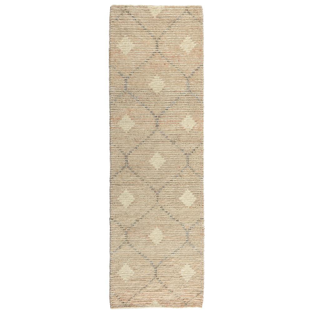 Reign Diamond Hand-woven Area Rug  Natural/Beige/Gray 2.6x8. Picture 1