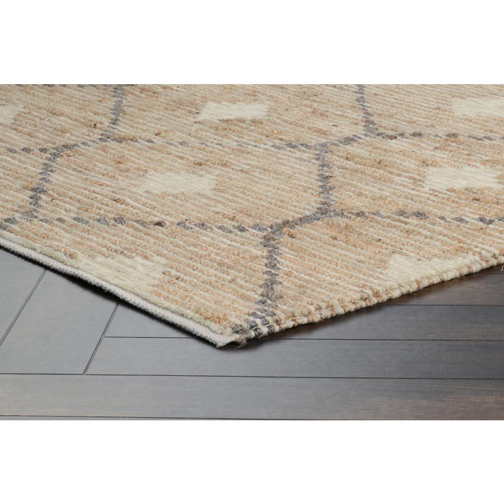 Reign Diamond Hand-woven Area Rug  Natural/Beige/Gray 5X8. Picture 3