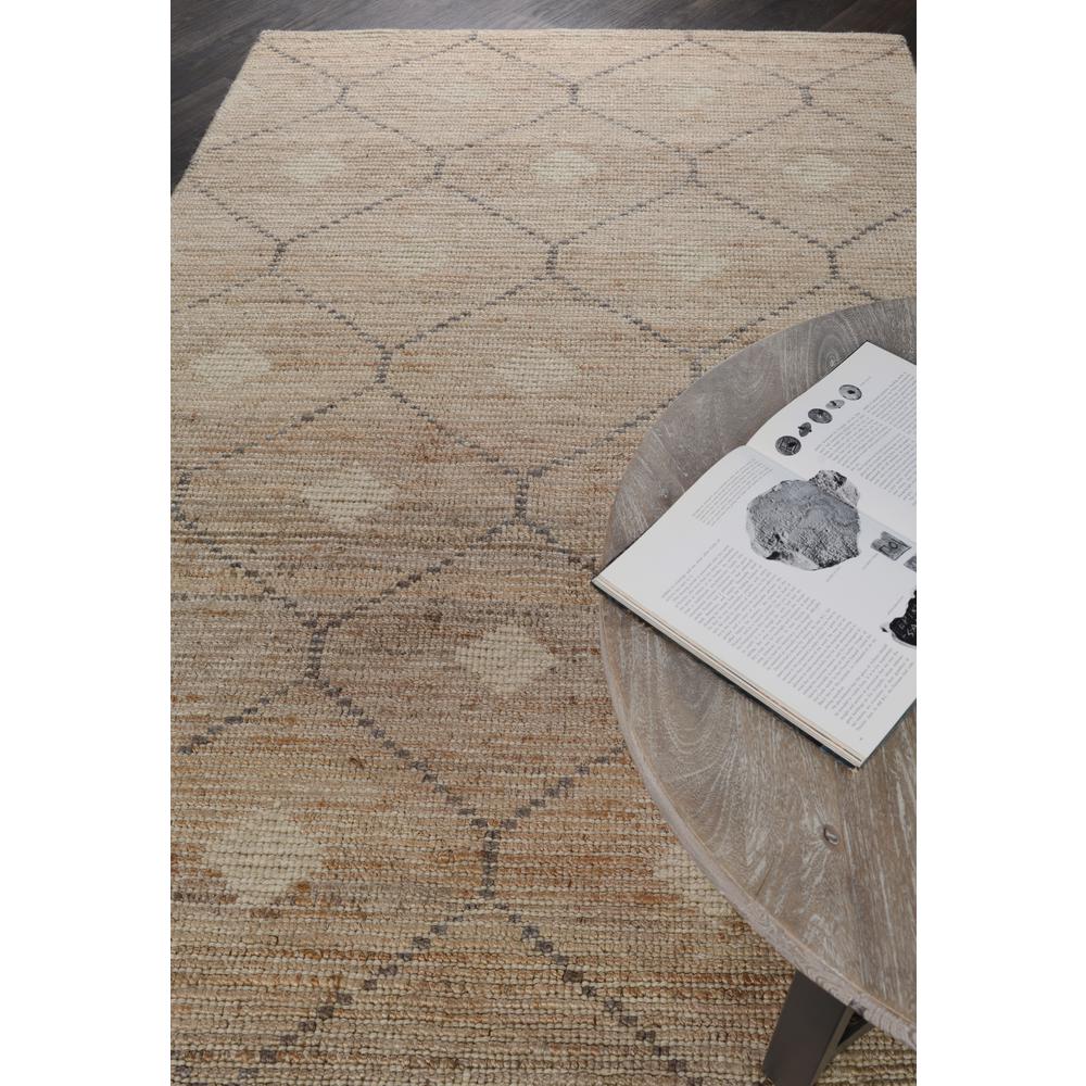 Reign Diamond Hand-woven Area Rug  Natural/Beige/Gray 5X8. Picture 2