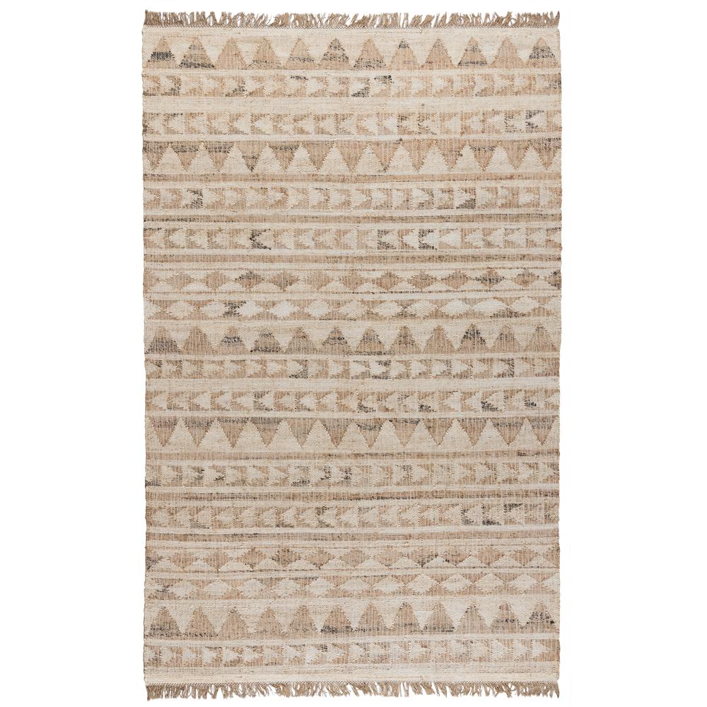 Camille Handwoven Jute Area Rug  Natural 2x3. Picture 1