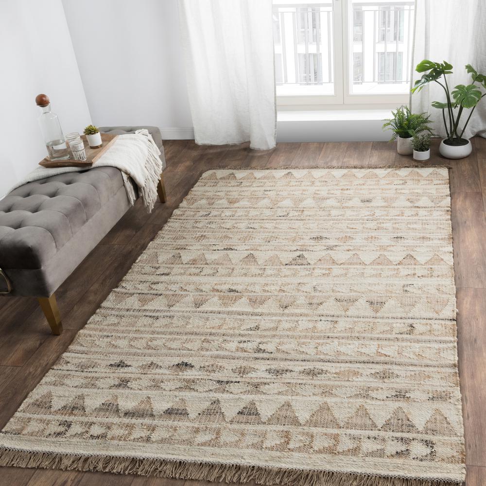 Camille Handwoven Jute Area Rug  Natural 2x3. Picture 4