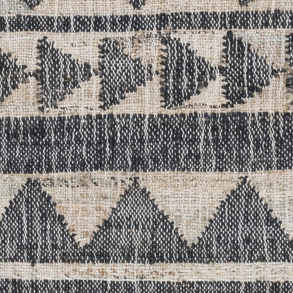 Camille Handwoven Jute Area Rug  Black 2.6x8. Picture 2