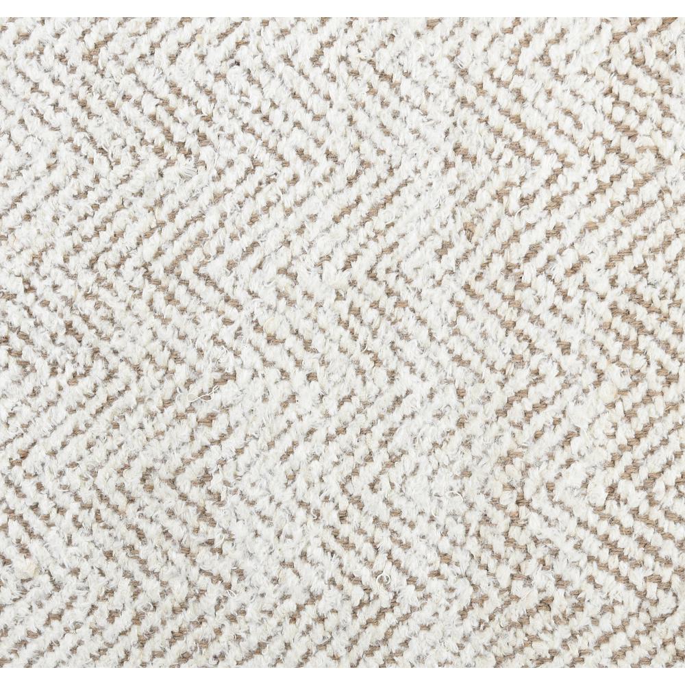 Chevron Hand-woven Jute Area Rug by Kosas Home, Ivory/Natural. Picture 3