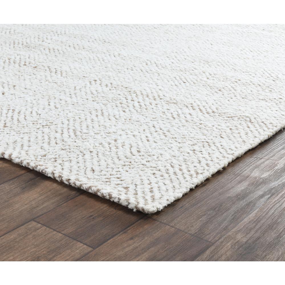Chevron Hand-woven Jute Area Rug Ivory/Natural, by Kosas Home. Picture 5