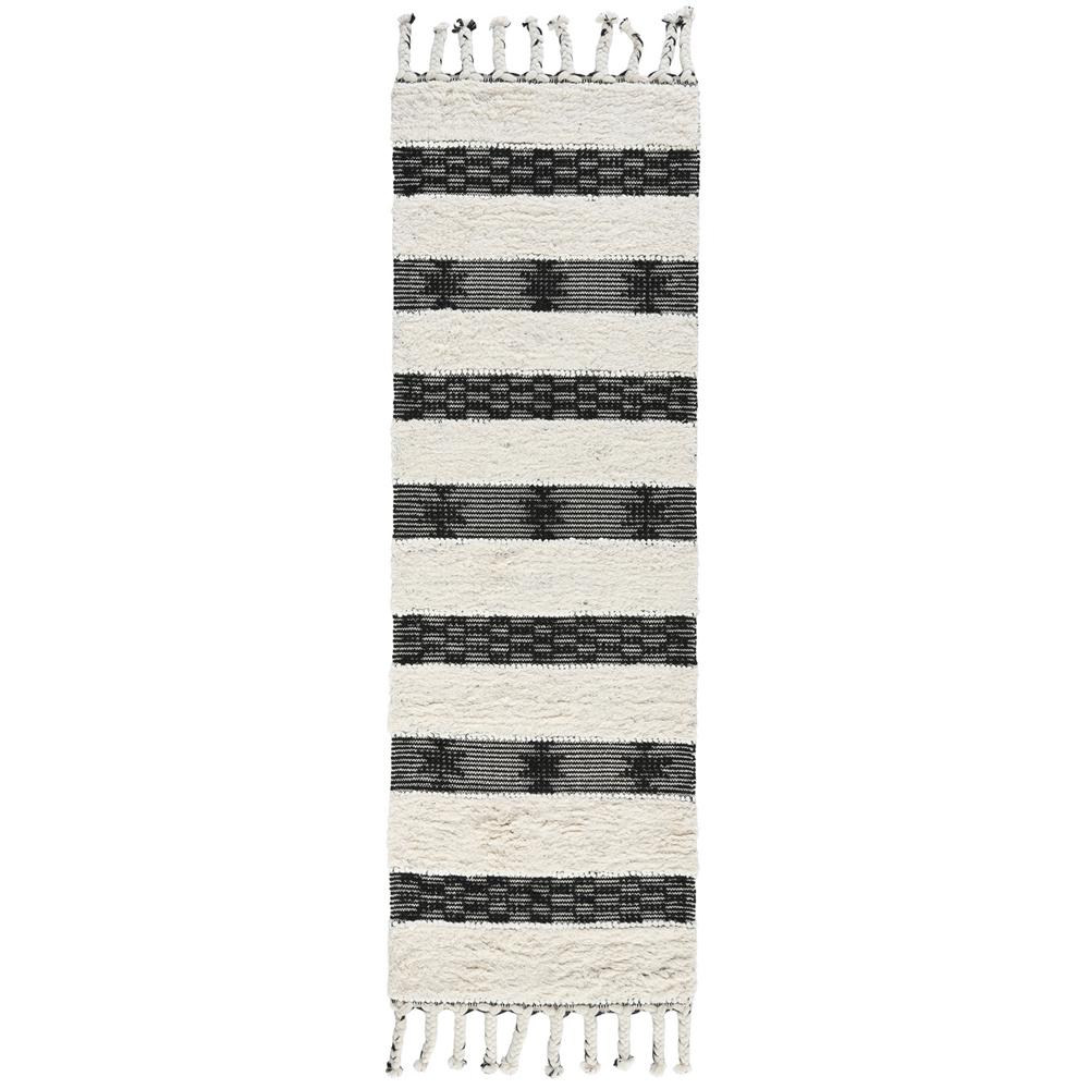 Loena Shag Black/Ivory Handwoven Area Rug, by Kosas Home. Picture 1