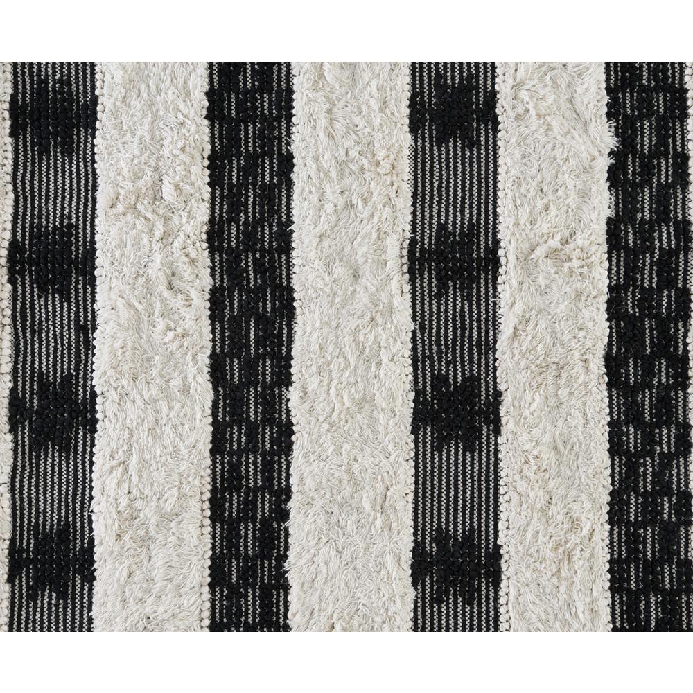 Loena Shag Black/Ivory Handwoven Area Rug, by Kosas Home. Picture 2