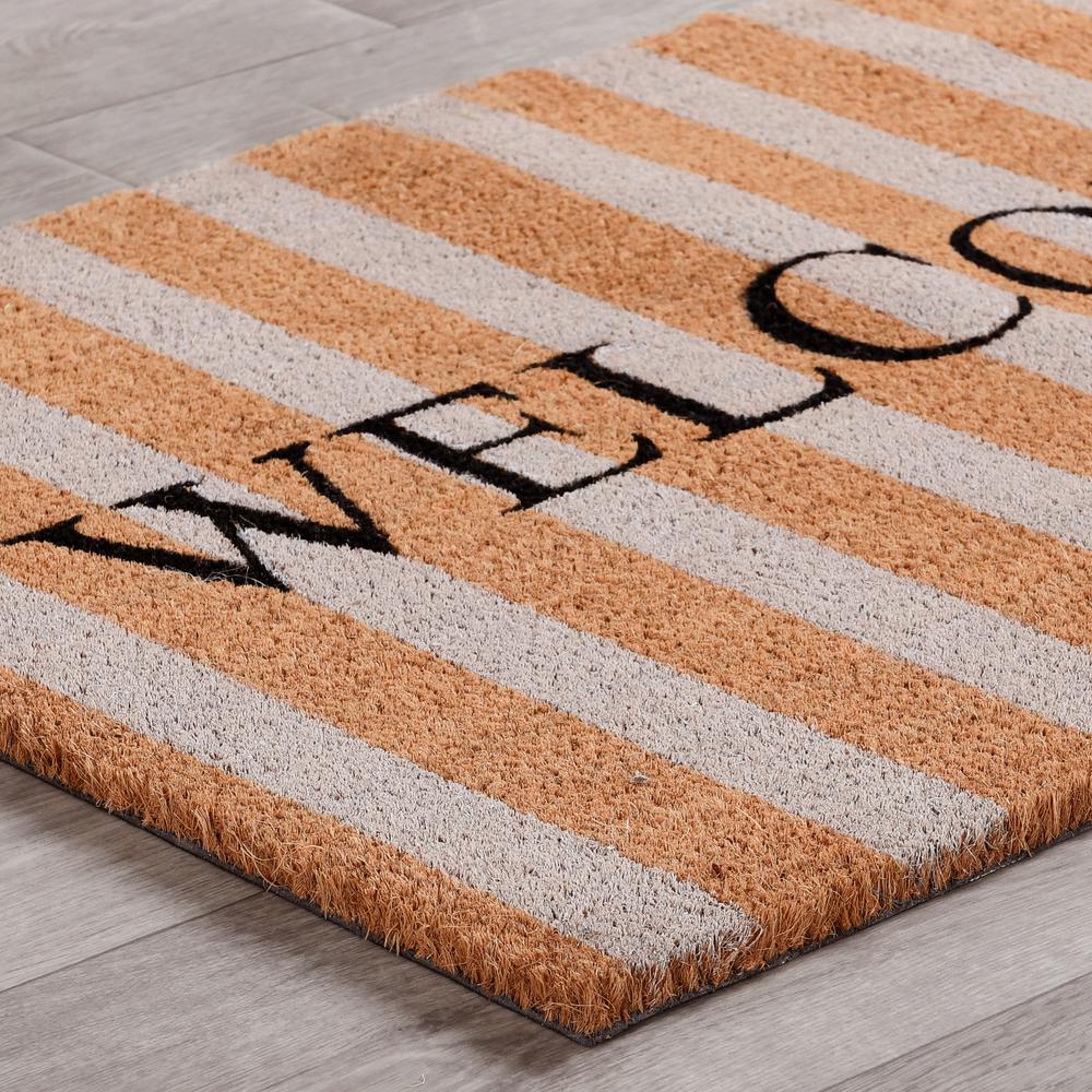 Striped 24x36 Welcome Doormat by Kosas Home. Picture 2