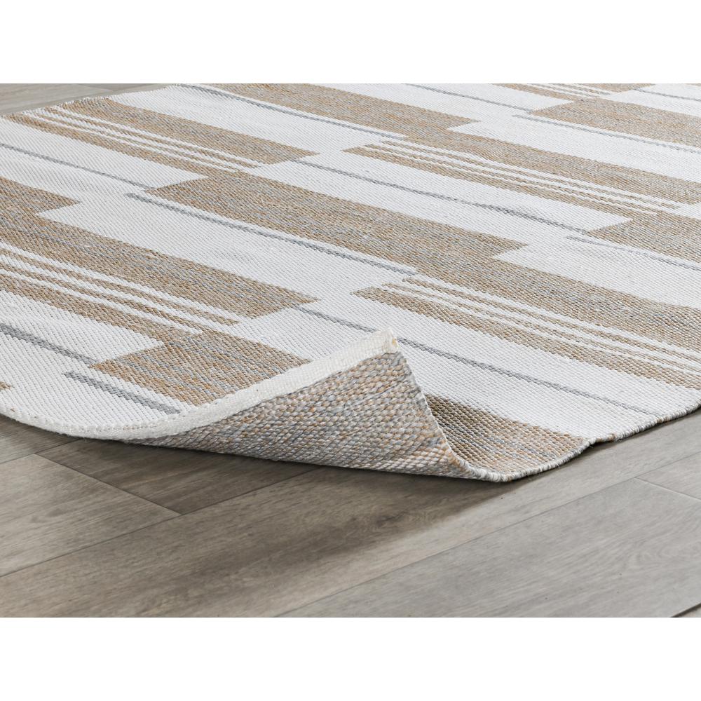 Boulder 2x3 Indoor Outdoor Handwoven Stripe Ivory Area Rug by Kosas Home. Picture 2