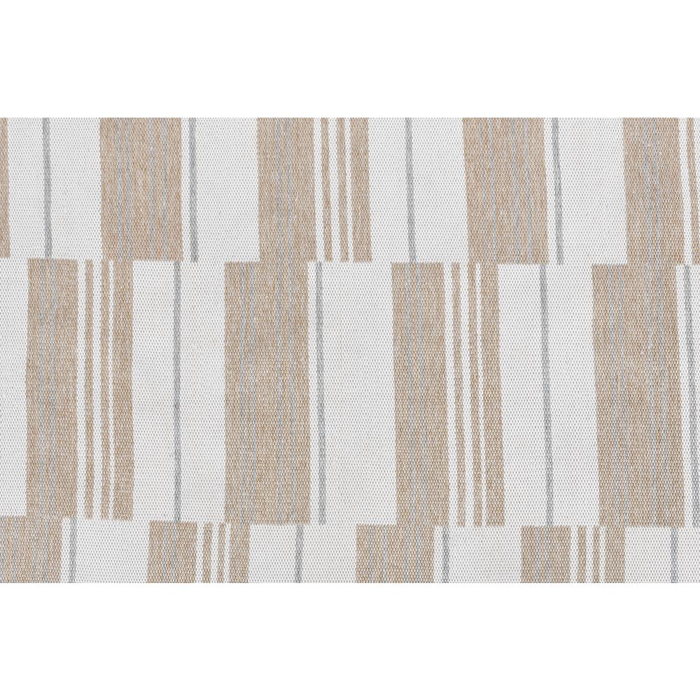 Boulder 2x3 Indoor Outdoor Handwoven Stripe Ivory Area Rug by Kosas Home. Picture 4