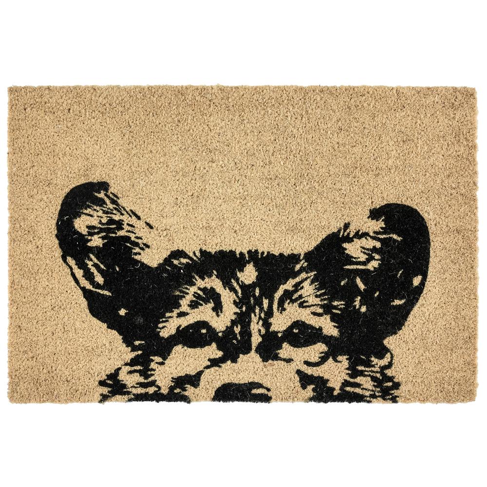 Sparky 24x36 Coir Doormat  Black with ivory coir base 36x24. Picture 1