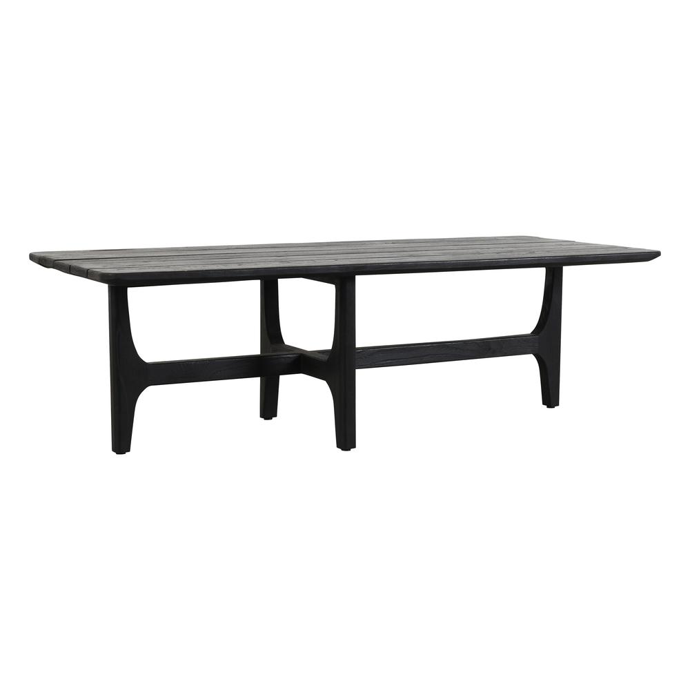 Dawn 55" Outdoor Coffee Table Black. Picture 2