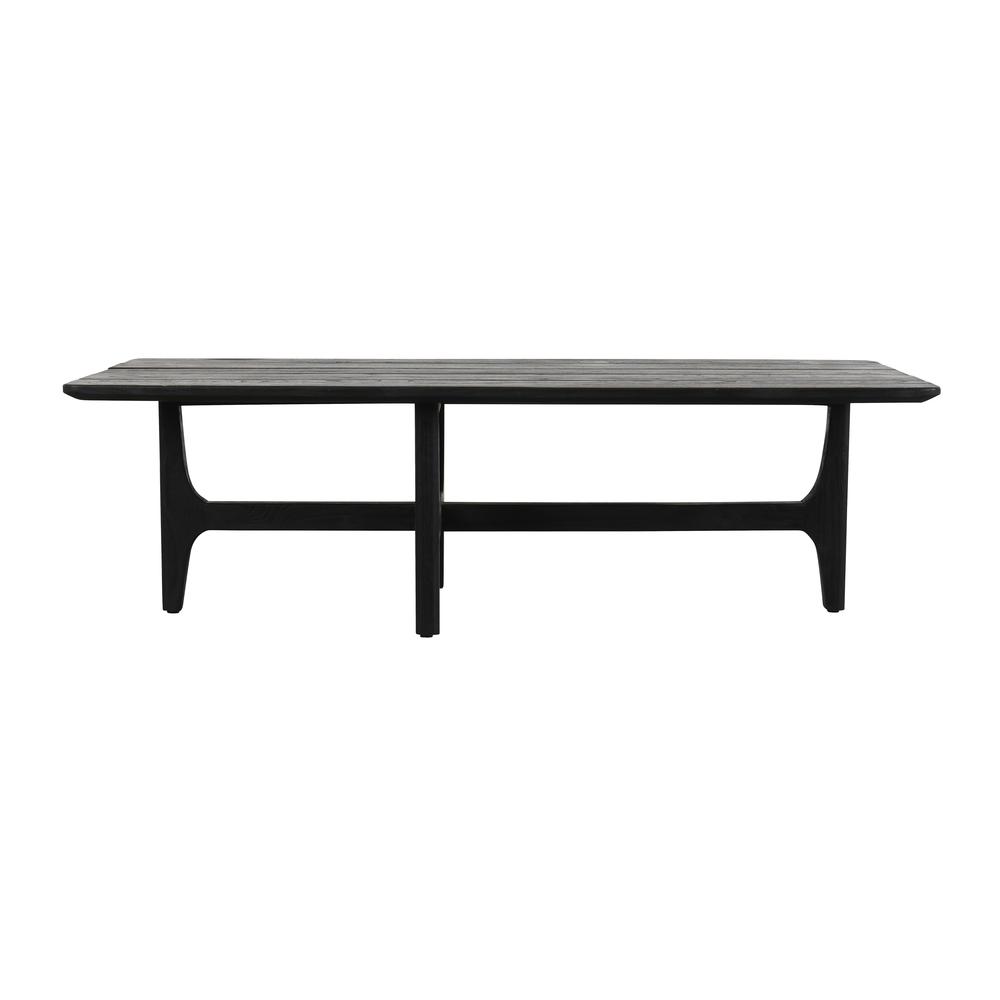 Dawn 55" Outdoor Coffee Table Black. Picture 1