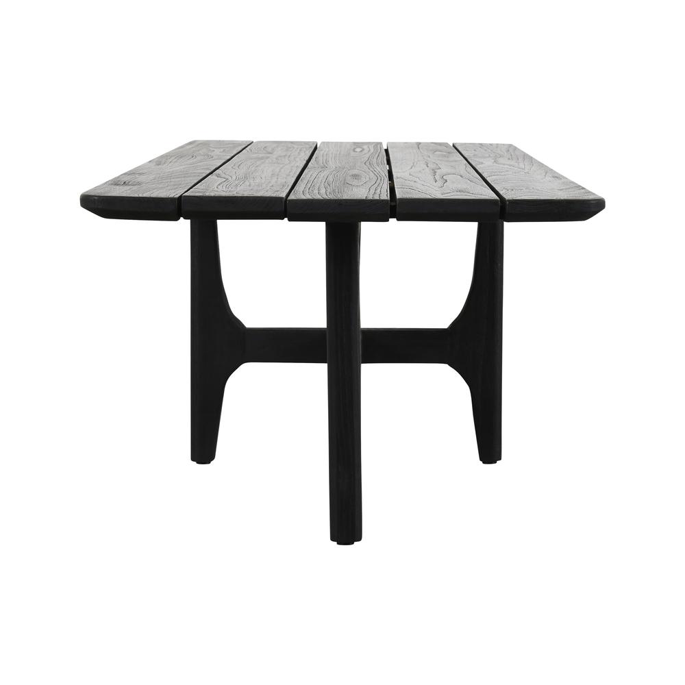 Dawn 55" Outdoor Coffee Table Black. Picture 3