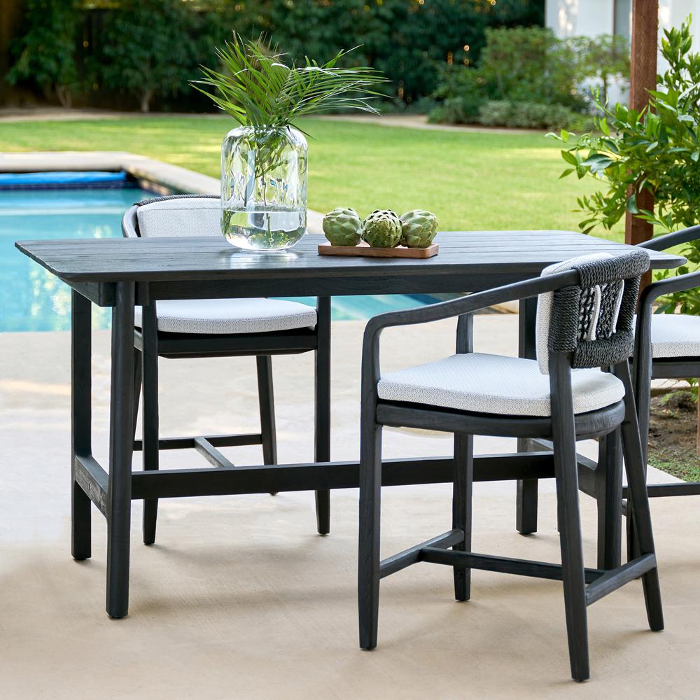 Dawn 67" Outdoor Counter Table Black. Picture 6