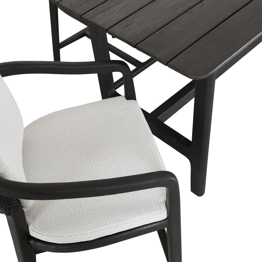 Dawn 67" Outdoor Counter Table Black. Picture 9