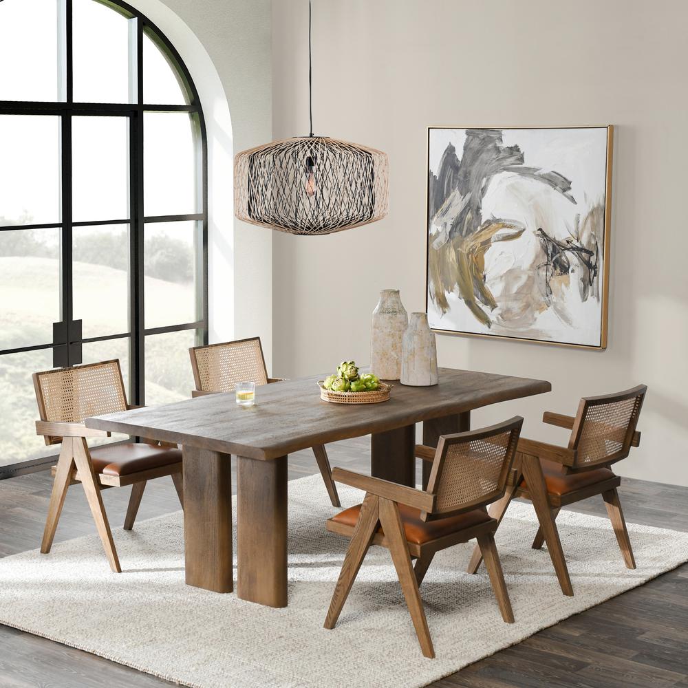 Holmes 80" Mango Wood Dining Table in Brown. Picture 6