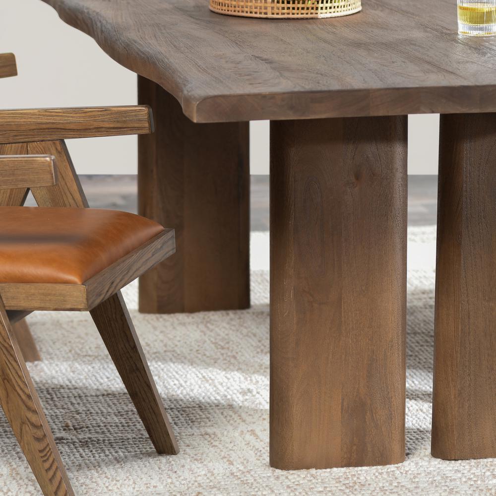 Holmes 80" Mango Wood Dining Table in Brown. Picture 8