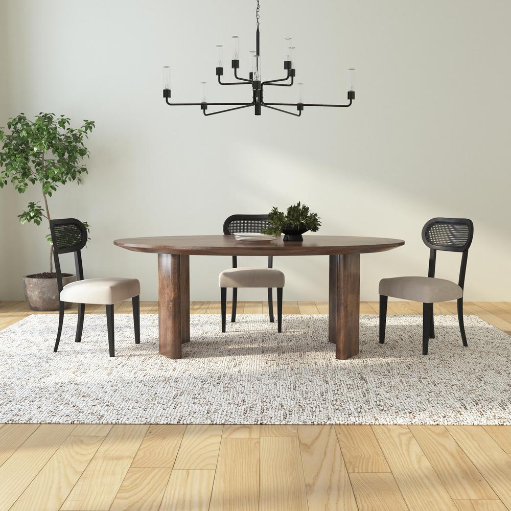 Norwood 78" Mango Wood Dining Table in Brown. Picture 9