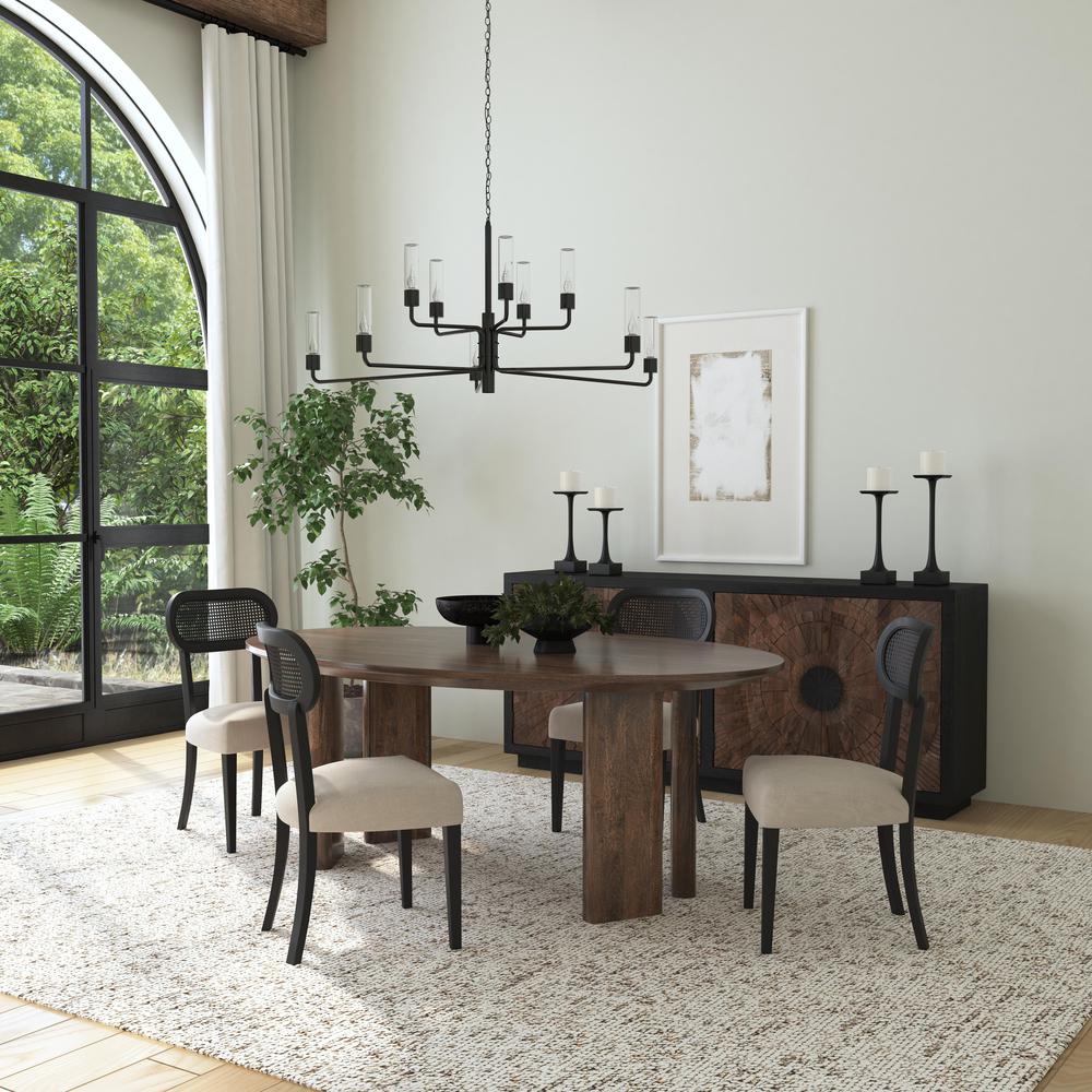 Norwood 78" Mango Wood Dining Table in Brown. Picture 8