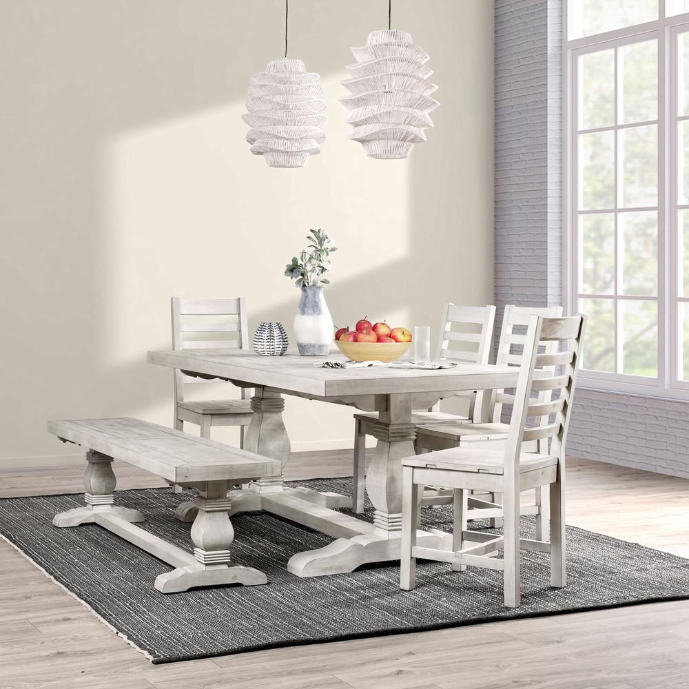 Quincy 78" Dining Table Nordic Ivory. Picture 5