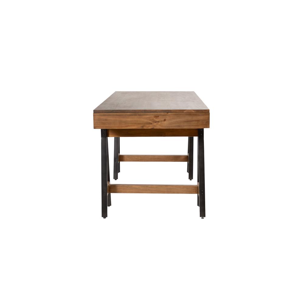 Amangansett Desk Distressed Caramel Brown by Kosas Home. Picture 5